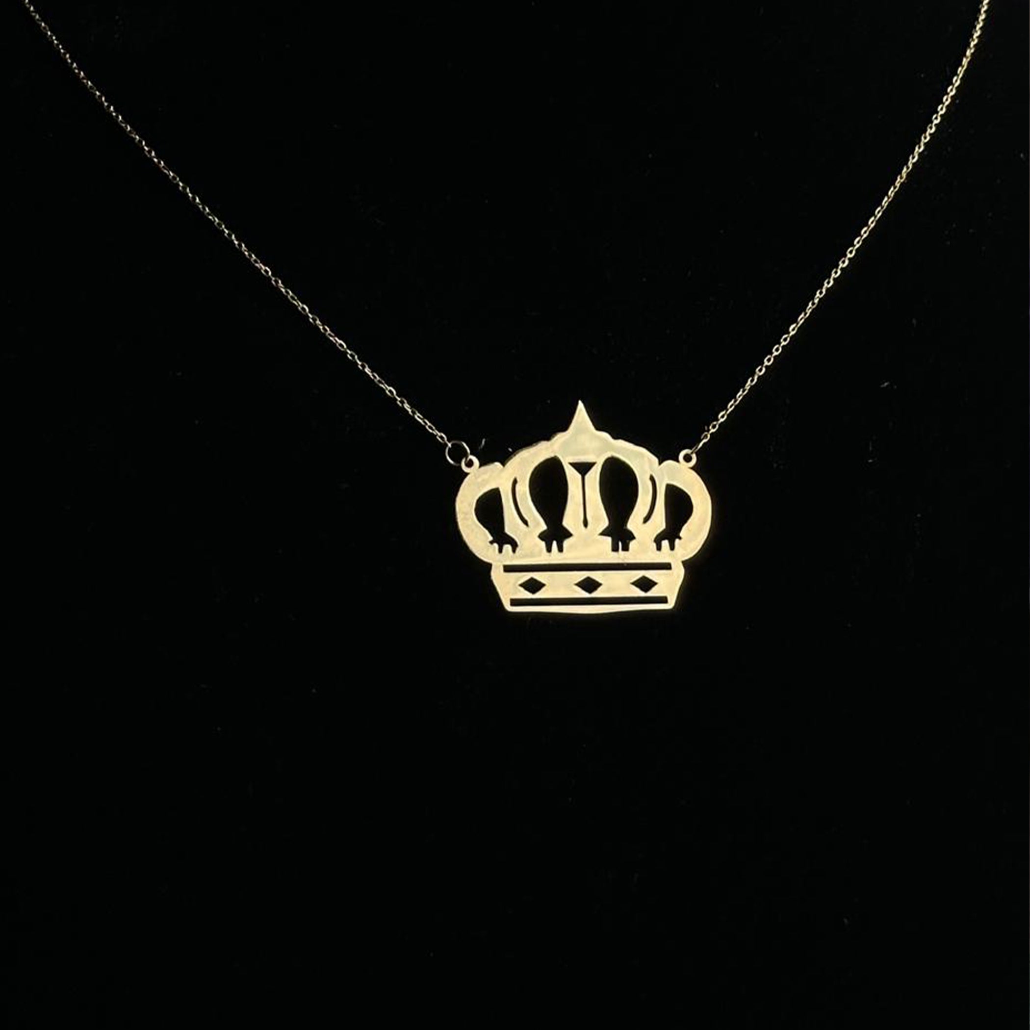 Crown Gold Necklace