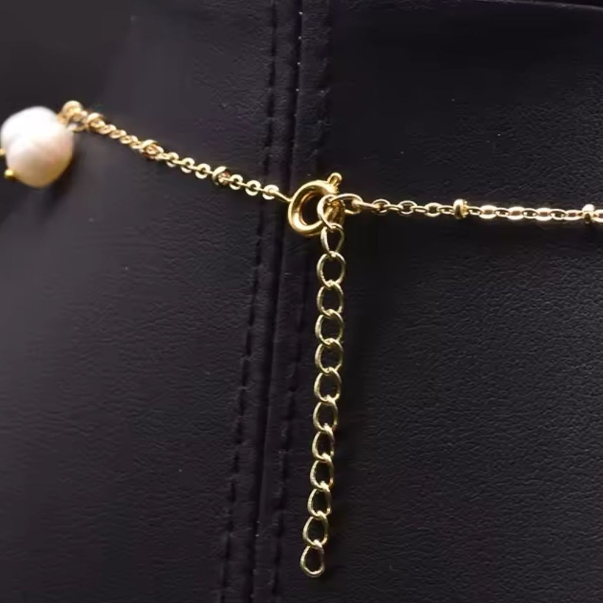 Natural Pearl Silver Gold Plated Necklace