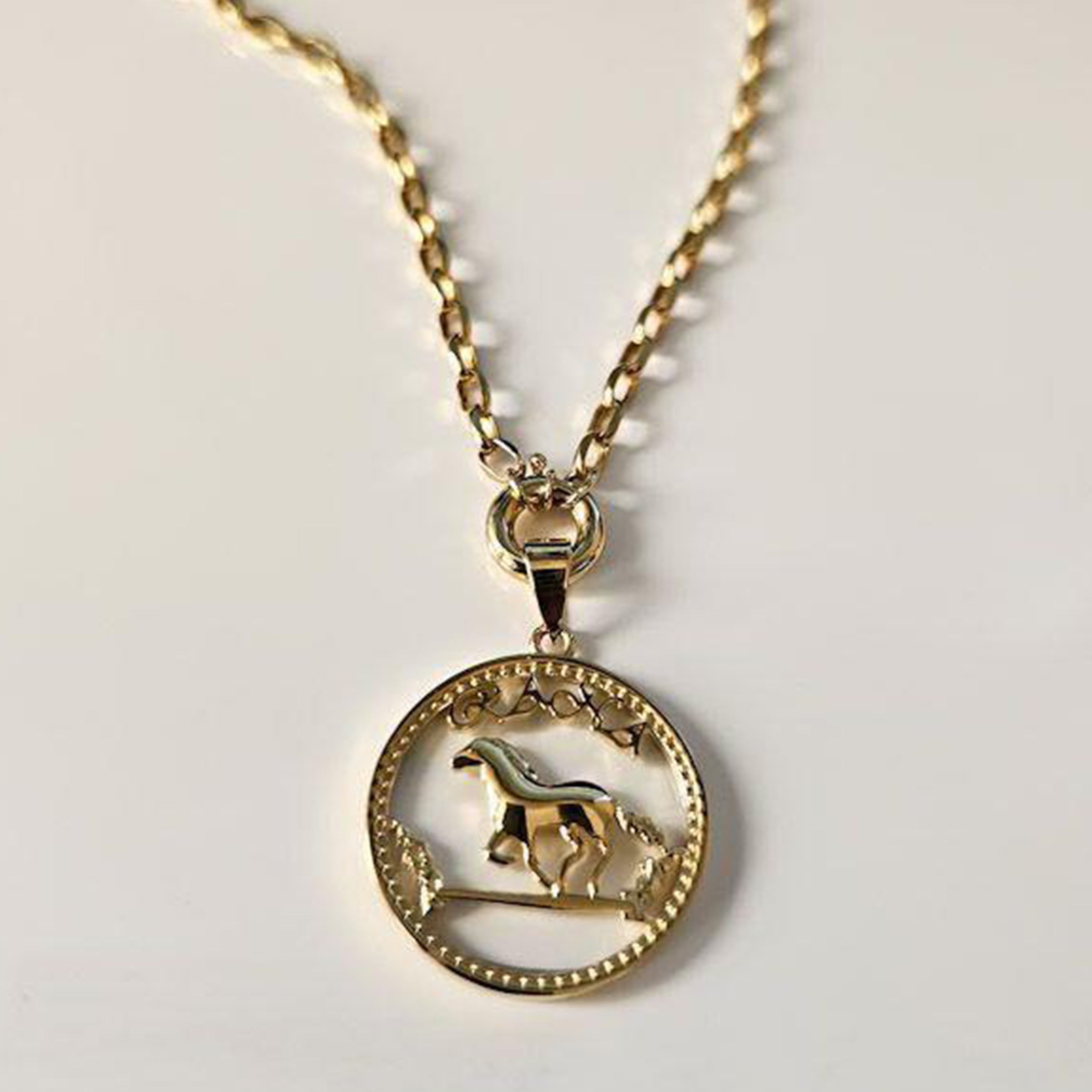 Gold Horse Design Necklace