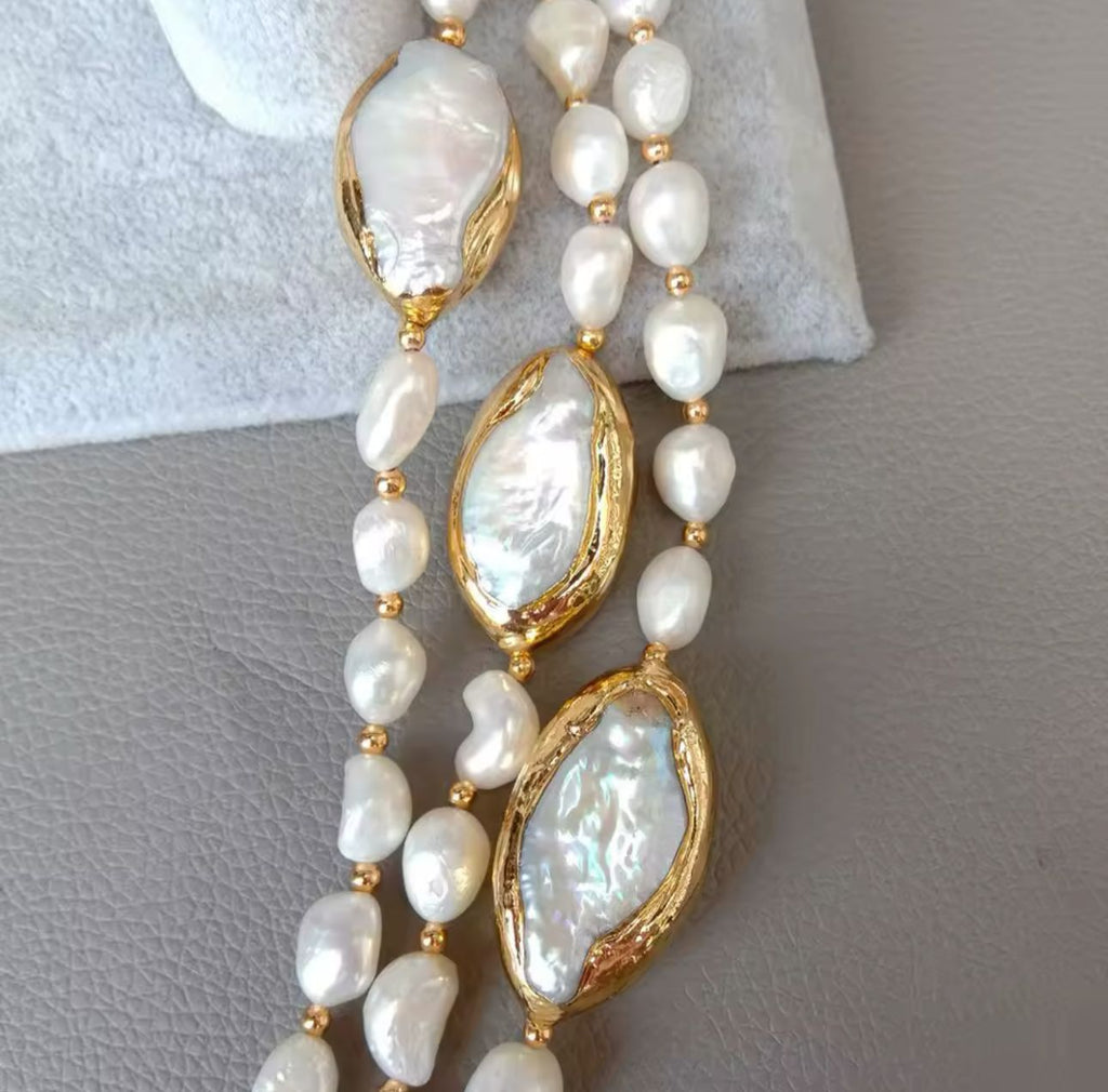 Natural Pearl Multi Layer Bracelet