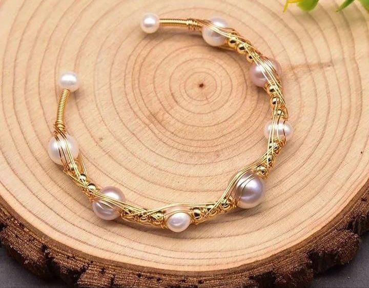 Natural Pearl Gold Plated Bracelet
