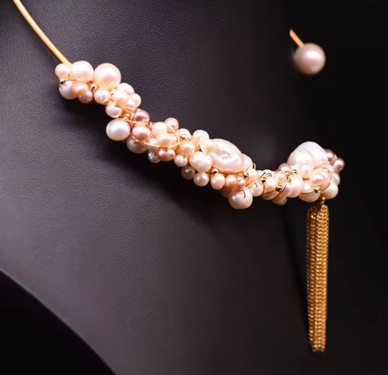 Natural Pearl Gold Plated Choker