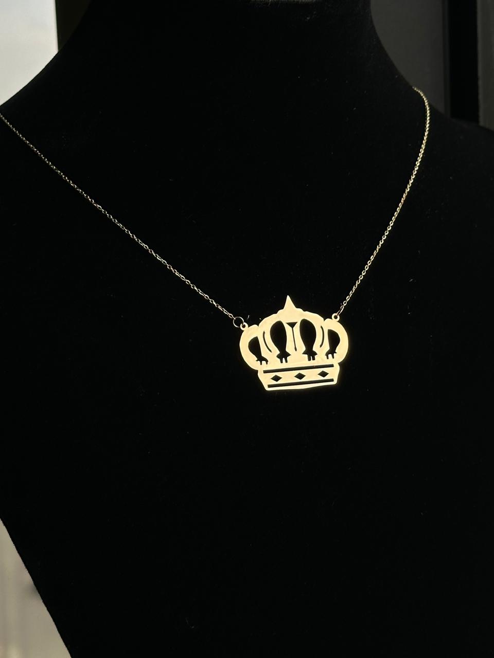 Crown Gold Necklace