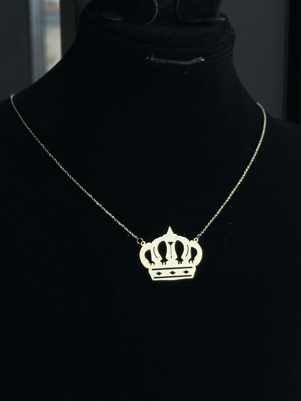 Crown Gold Necklace