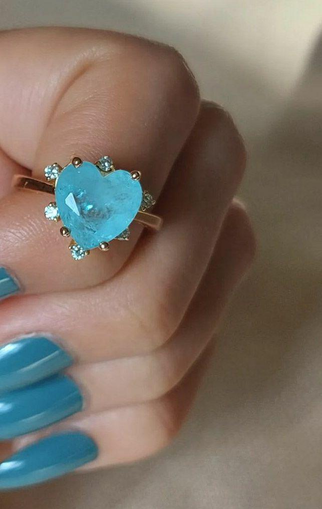 Gold Paraiba Stone Ring