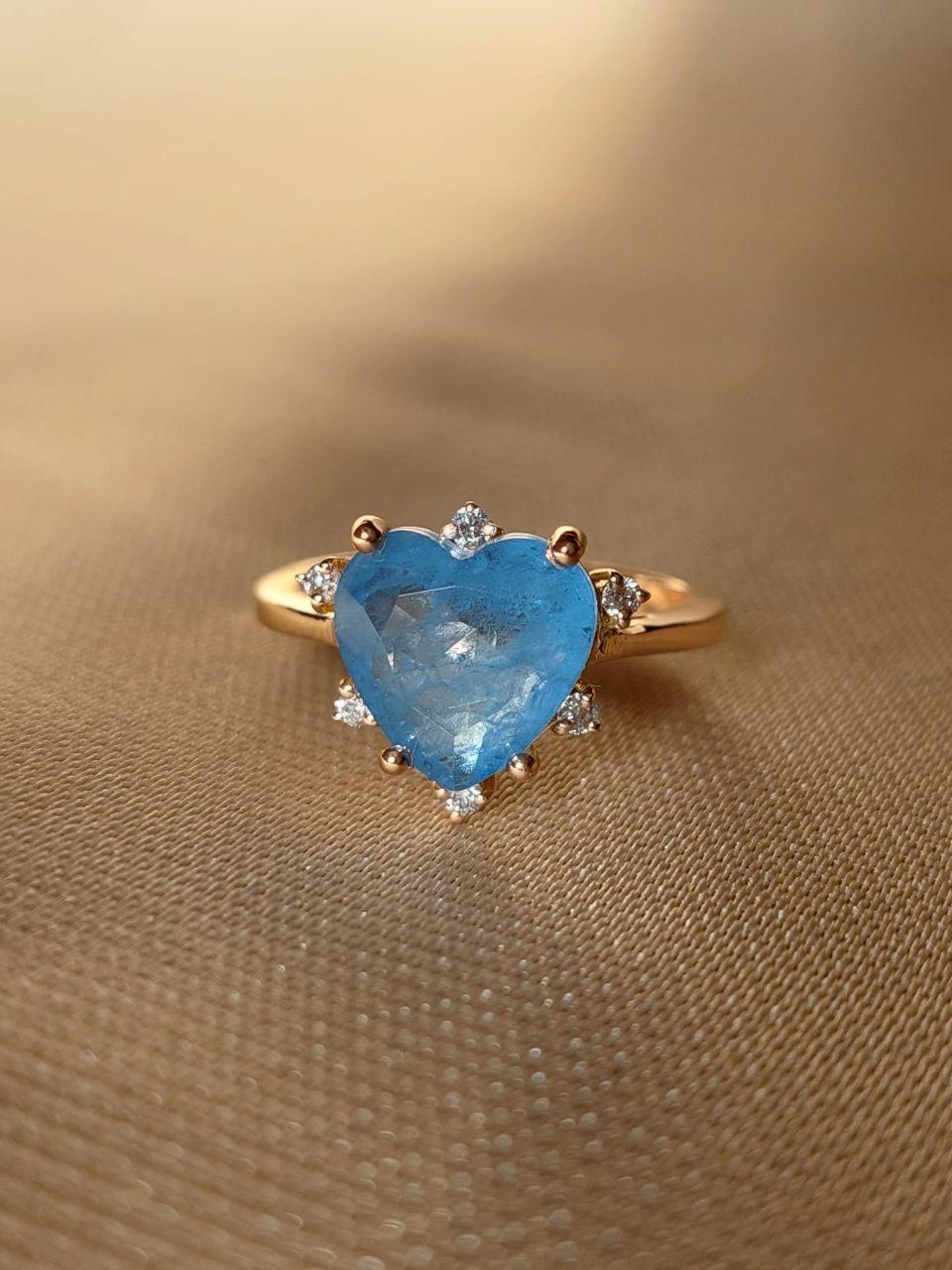 Gold Paraiba Stone Ring