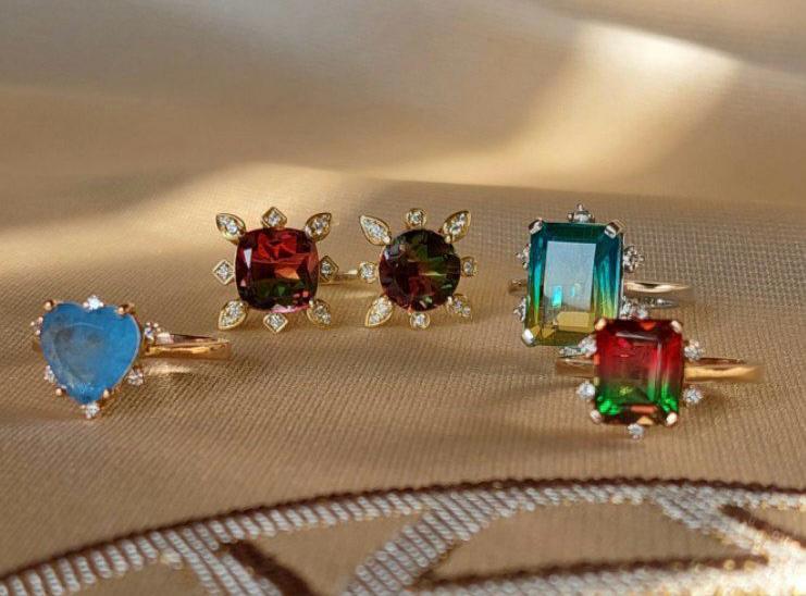 Gold Paraiba Stone Ring