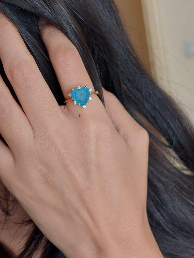 Gold Paraiba Stone Ring