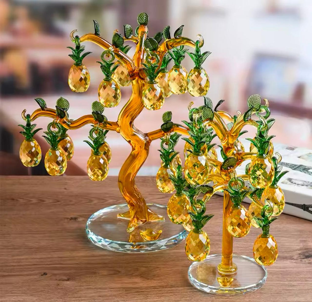 Crystal Glass Pineapple Tree Lucky Feng Shui Design