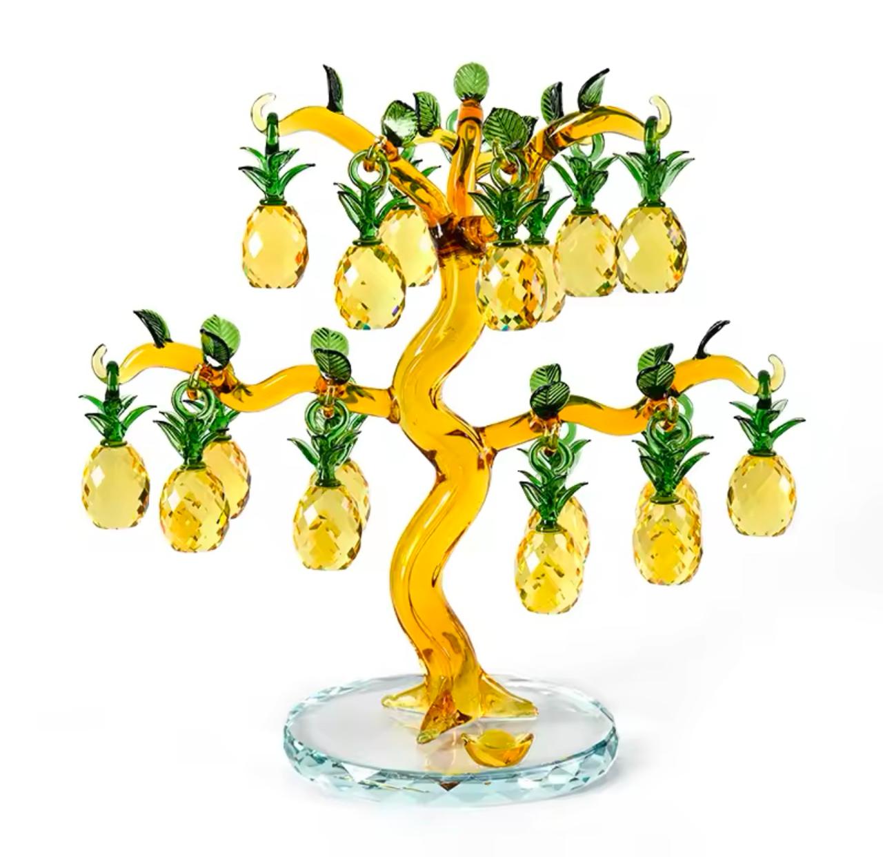 Crystal Glass Pineapple Tree Lucky Feng Shui Design