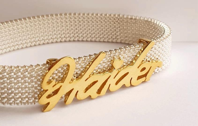 Gold “Haider”FreeStyle Design With Italian Steel Bracelet