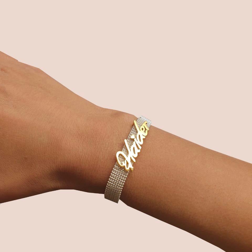 Gold “Haider”FreeStyle Design With Italian Steel Bracelet