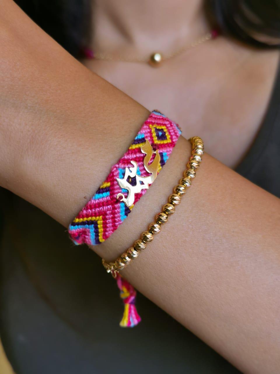 Gold Name Karma Bracelet