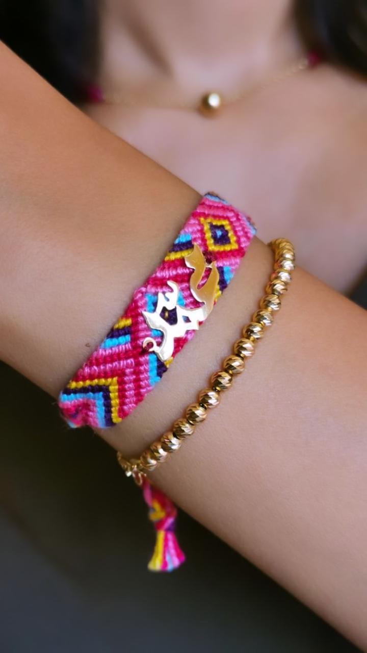 Gold Name Karma Bracelet