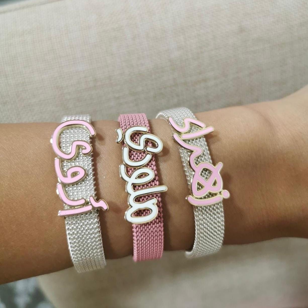 Gold Name Design With Italian Steel Bracelet