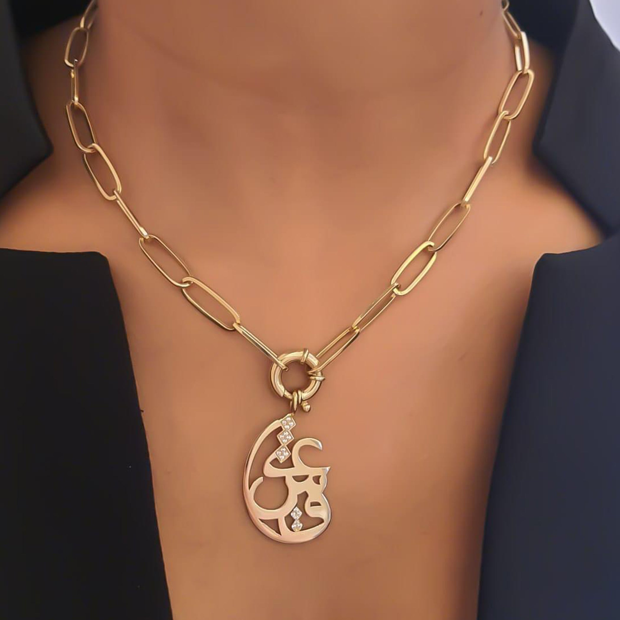 Gold (عشق) Design Necklace