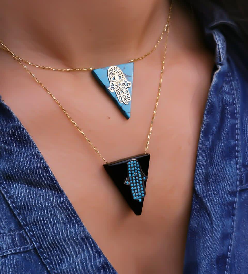 Gold Kaf Fatime Design Trangle