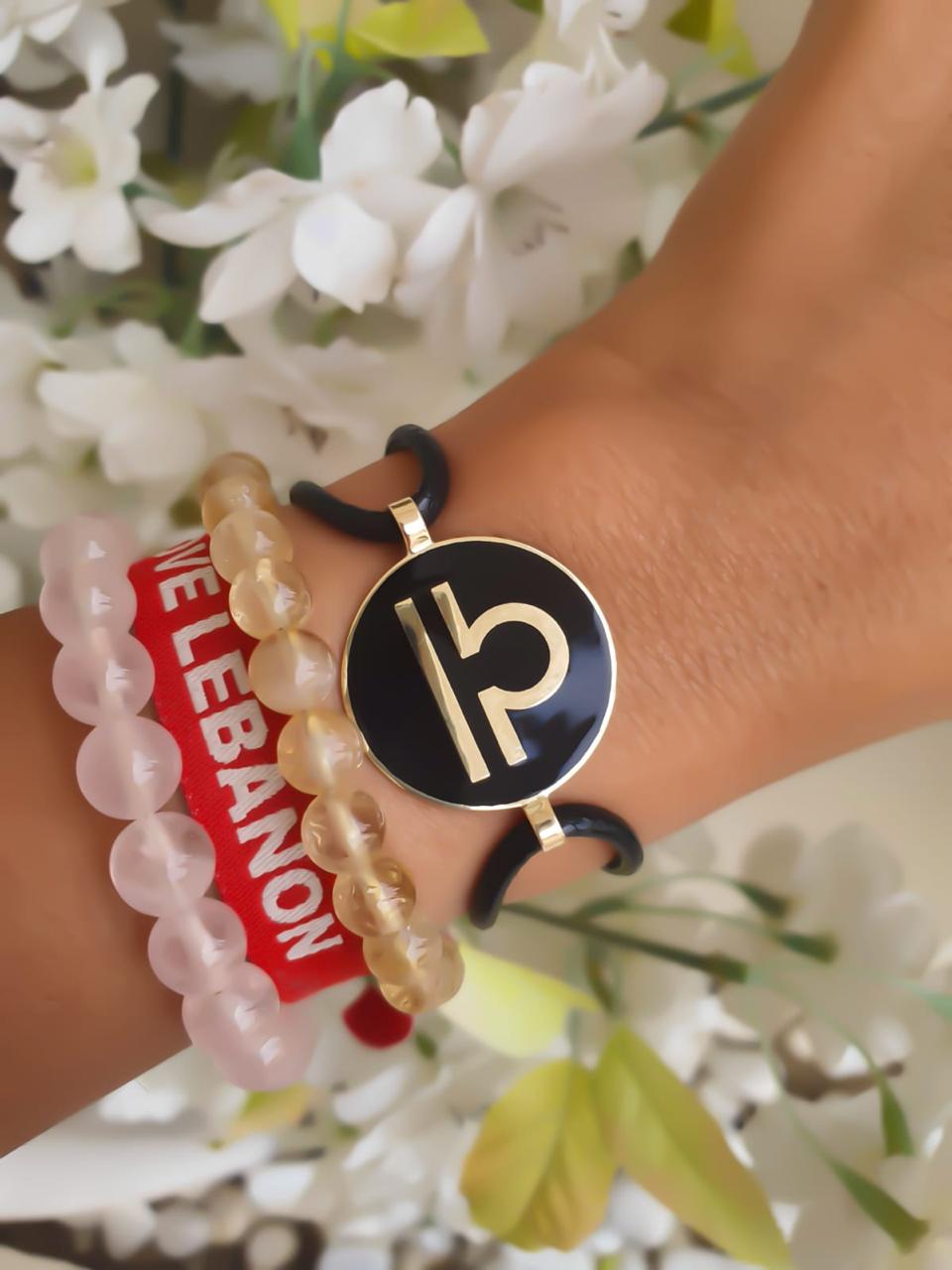 Gold Zodiac Design With Real Leather Bracelet