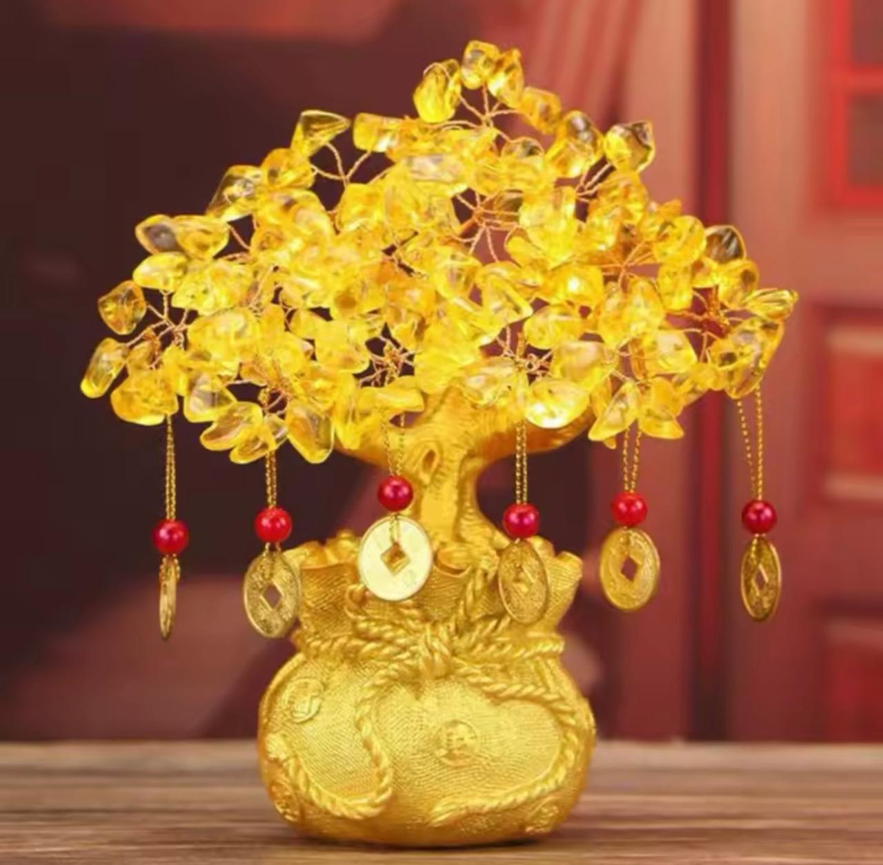 Lucky Tree Wealth Citreen Stone Design Wealth Luck Feng Shui
