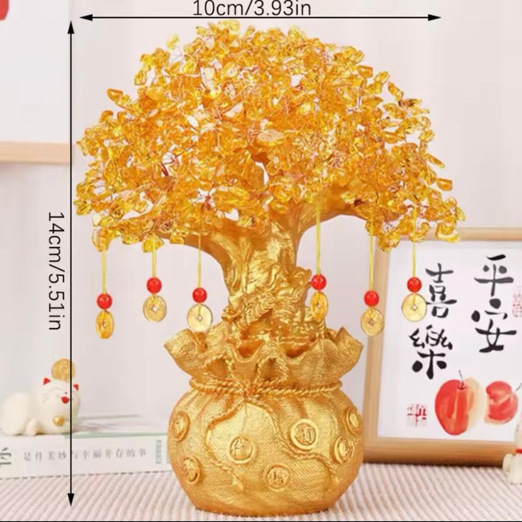 Lucky Tree Wealth Citreen Stone Design Wealth Luck Feng Shui