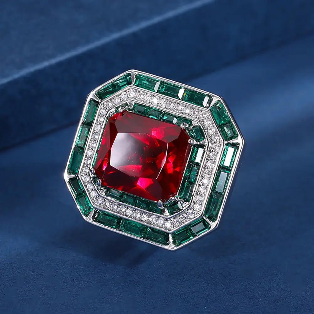 Ruby Natural Stone with Italian Silver Ring