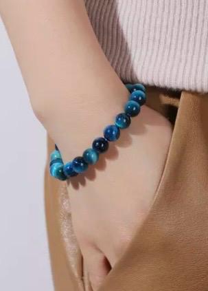 Blue Tiger Eyes Stone Bracelet