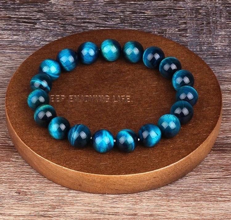 Blue Tiger Eyes Stone Bracelet