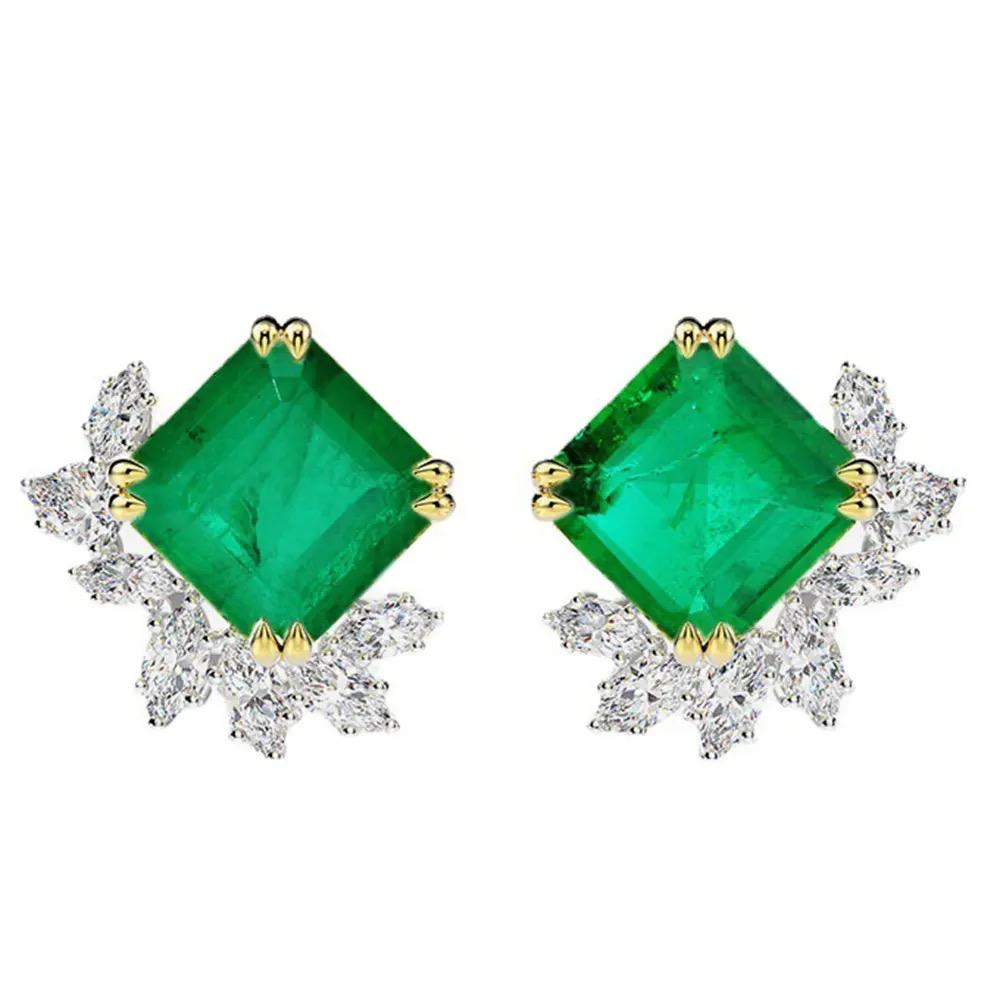Emerald Stone Design Earrings