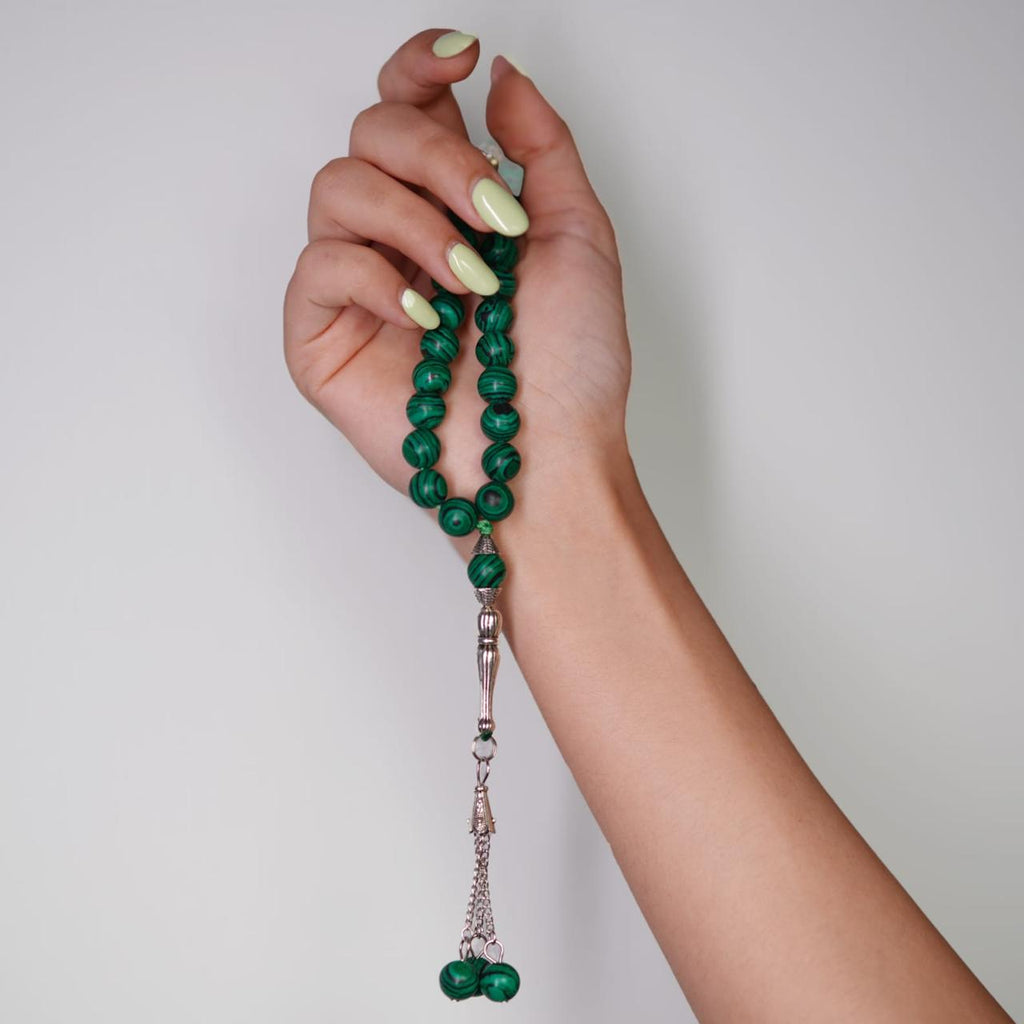 Natural Malachite Stone Masbaha