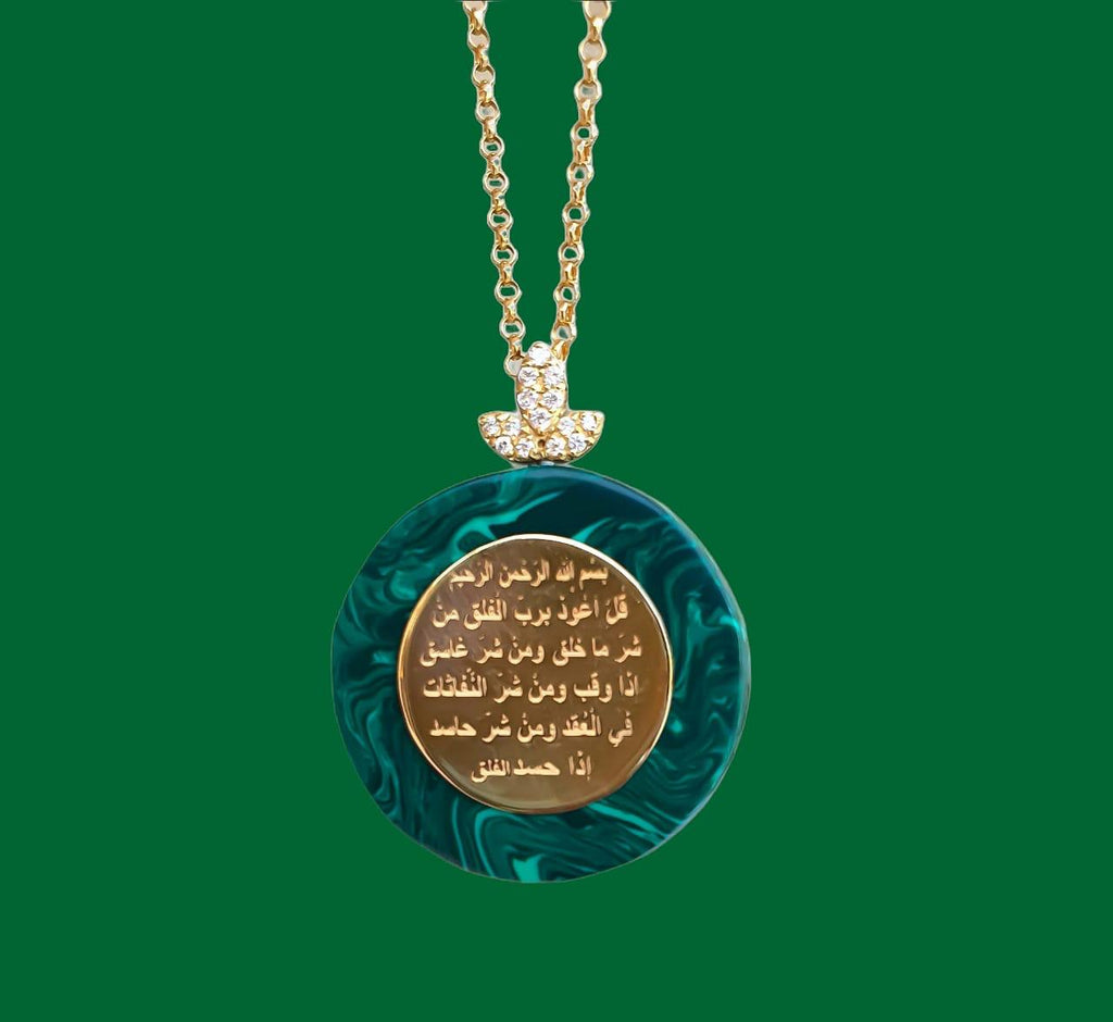 Aya Quranyia Gold with Resin Necklace