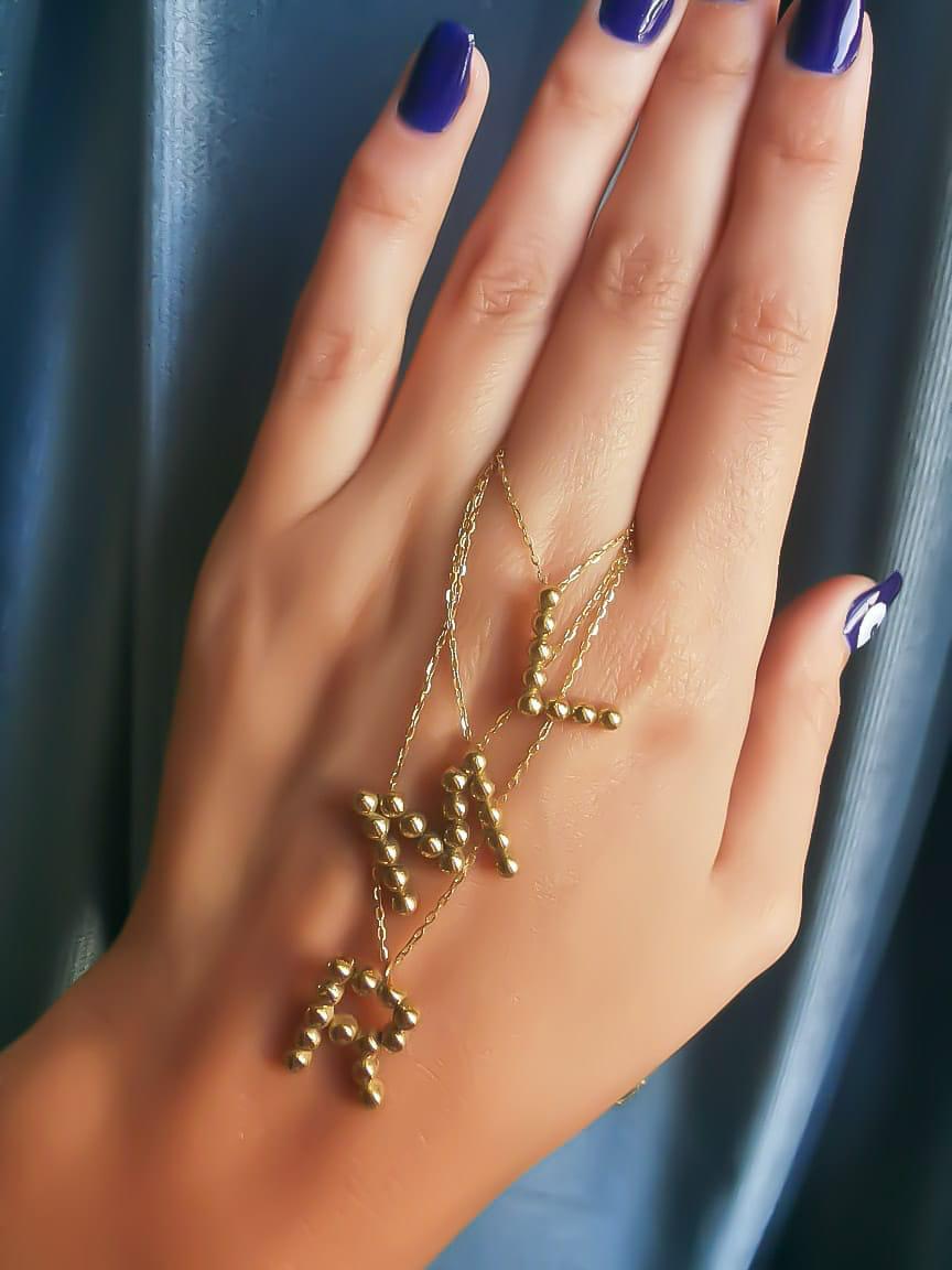 Bubble Gold Letter Necklace