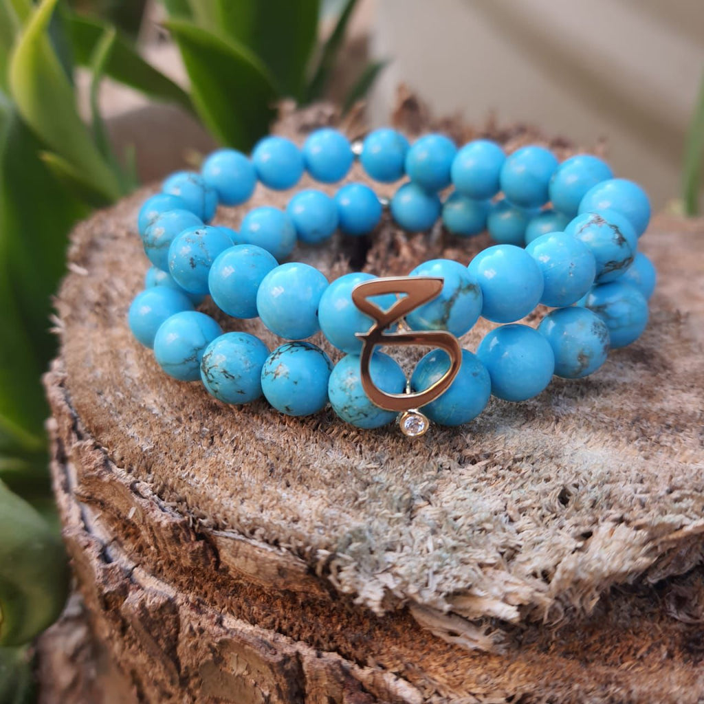 Gold (حب) Design with Stone Bracelet