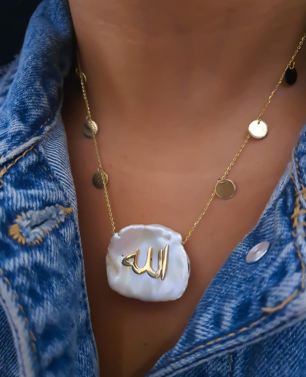 Gold Name with Pearl Necklace