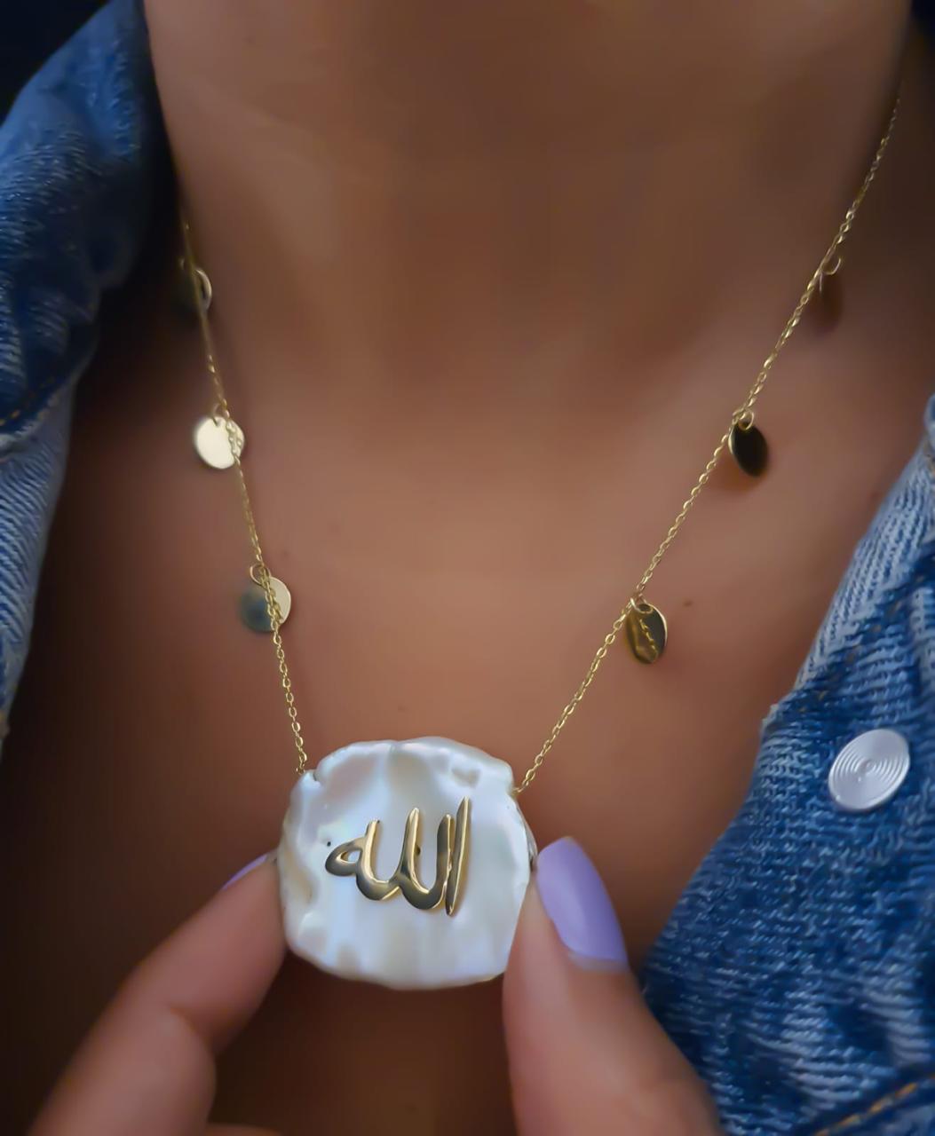 Gold Name with Pearl Necklace