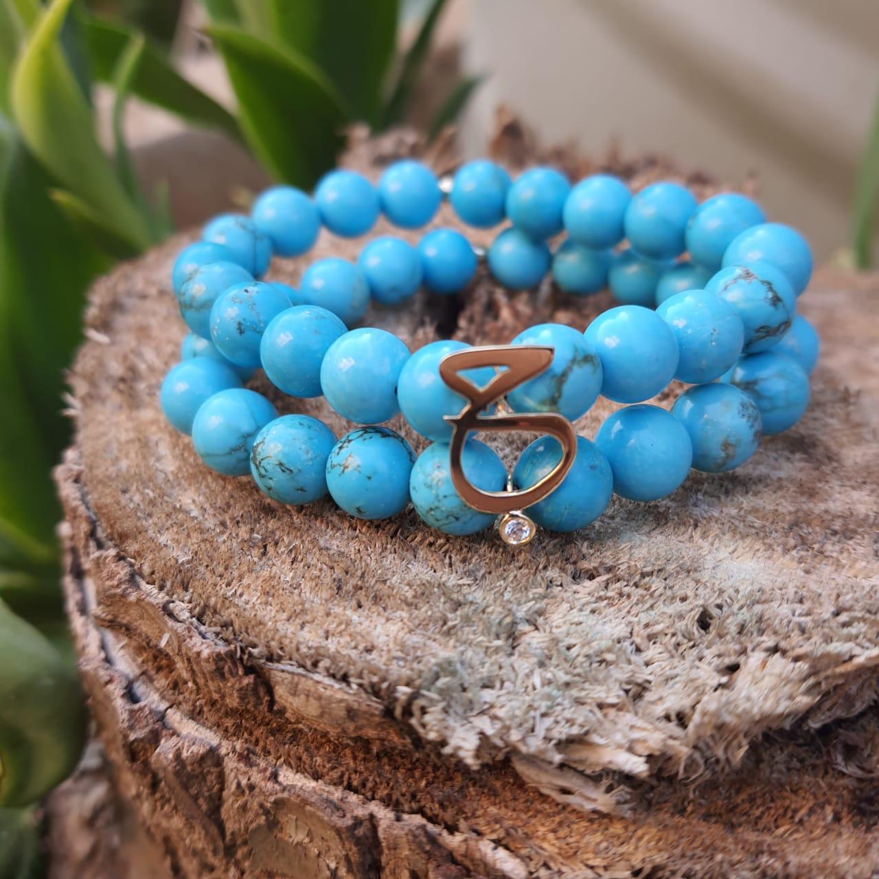 Gold with Turquoise Stone Bracelet