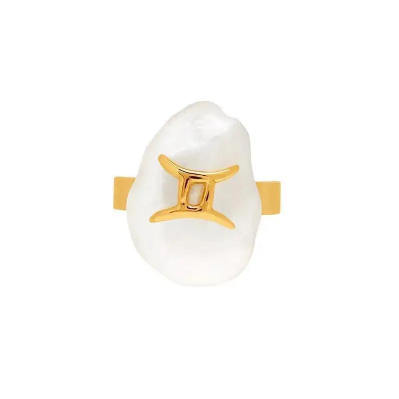 Natural Irregular Pearl Zodic Sign Ring