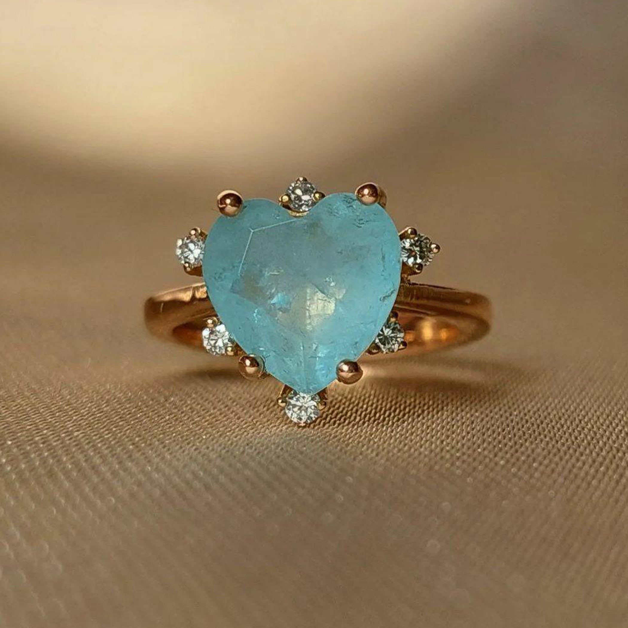 Gold Paraiba Stone Ring